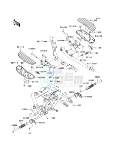 VN 1700 E [VULCAN 1700 CLASSIC] (9G-9FA) E9F drawing FOOTRESTS