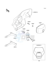 KLX 300 A [KLX300R] (A7-A9) [KLX300R] drawing HEADLIGHT-- S- -