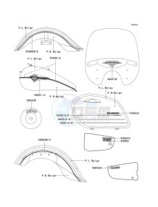 VN 1500 L [VULCAN 1500 NOMAD FI] (L2-L4) [VULCAN 1500 NOMAD FI] drawing DECALS-- BEIGE_BEIGE- --- VN1500-L3- -