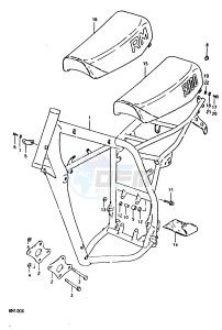 RM100 (N-T-X) drawing FRAME - SEAT