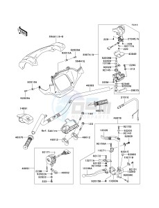 KVF 650 D ([BRUTE FORCE 650 4X4] (D6F-D9F) D8F drawing HANDLEBAR