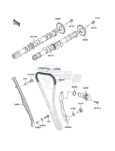 NINJA ZX-6R ZX636-C1H FR GB XX (EU ME A(FRICA) drawing Camshaft(s)/Tensioner