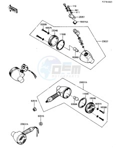 KL 250 A [KLR250] (A5) [KLR250] drawing TURN SIGNALS