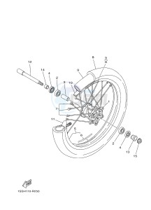 YZ250 (1SSM 1SSN 1SSP 1SSR 1SSR) drawing FRONT WHEEL