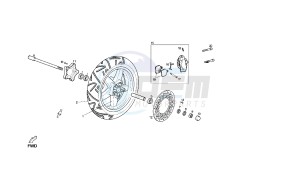 GP1 - 125 CC VTHPS1A1A EU2 drawing FRONT WHEEL