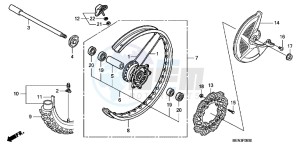 CRF450RB drawing FRONT WHEEL