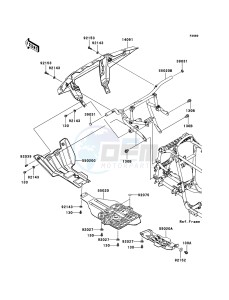 BRUTE FORCE 650 4x4i KVF650FEF EU GB drawing Guard(s)