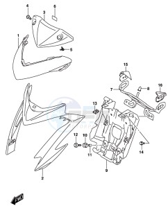 GSX-S1000 A drawing HEADLAMP HOUSING (GSX-S1000AZL8 E21)