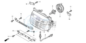 XL600V TRANSALP drawing HEADLIGHT