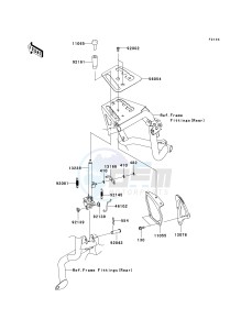 KRF 750 J [TERYX 750 FI 4X4 LE] (J9FA) J9FA drawing SHIFT LEVER-- S- -