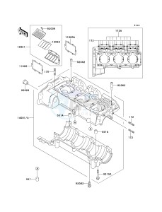 JH 900 A [900 ZXI] (A1-A3) [900 ZXI] drawing CRANKCASE