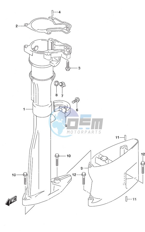 Drive Shaft Housing w/Transom (L)