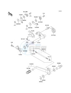 ZX 1100 D [NINJA ZX-11] (D7-D9) [NINJA ZX-11] drawing GEAR CHANGE MECHANISM