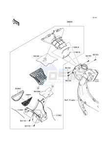 ZX 600 R [NINJA ZX-6R MONSTER ENERGY] (R9FA) R9F drawing AIR DUCT