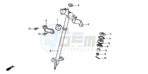 TRX200D FOURTRAX drawing STEERING SHAFT