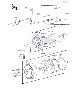 KX 125 B [KX125] (B1-B2) [KX125] drawing CLUTCH