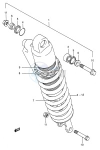 RM125 (E28) drawing SHOCK ABSORBER (MODEL K)