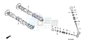 CB600FA39 Australia - (U) drawing CAMSHAFT/VALVE