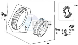 ALLO 50 25 KM/H L6 drawing REAR WHEEL