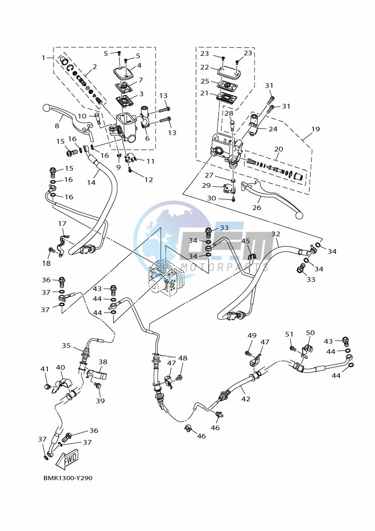 M. CYLINDER FOR DISK BRAKE