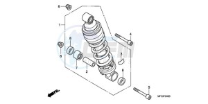 CB600F3A Europe Direct - (ED / ST) drawing REAR CUSHION