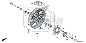 SH125ADD SH125i UK - (E) drawing FRONT WHEEL