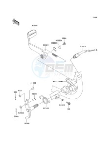 KSV 700 C [KFX700] (C6F) C6F drawing BRAKE PEDAL