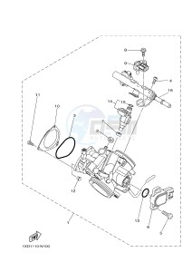 YXE700E YXE70WPHG WOLVERINE R-SPEC EPS HUNTER (2MB7) drawing THROTTLE BODY ASSY 1