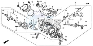 XL700V drawing THROTTLE BODY