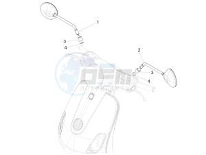 GTV 300 4T 4V ie (USA) USA drawing Driving mirror/s