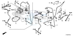 SH300AD SH300i E drawing REAR BRAKE HOSE/ BRAKE PIPE