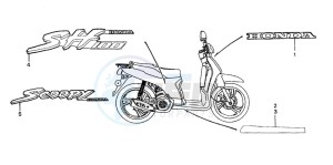 SH100 SCOOPY drawing MARK/STRIPE (1)