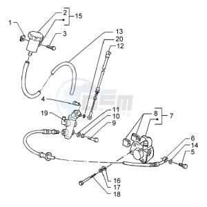 Typhoon 50 (USA) USA drawing Front brake cylinder-Brake caliper