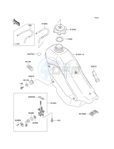 KDX 220 A [KDX220R] (A4-A8) [KDX220R] drawing FUEL TANK