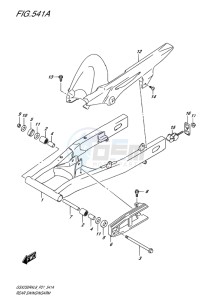 GSX-250 RA drawing REAR SWINGINGARM