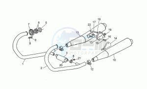 Nevada 750 drawing Exhaust unit