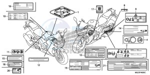 CBR500RAD CBR500R ABS UK - (E) drawing CAUTION LABEL