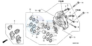 VFR1200FDB drawing L. FRONT BRAKE CALIPER