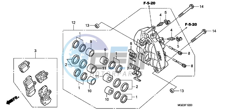 L. FRONT BRAKE CALIPER