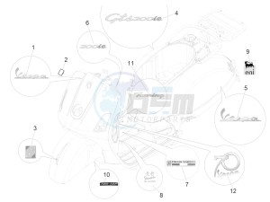 GTS 300 ie (EMEA, APAC) drawing Plates - Emblems