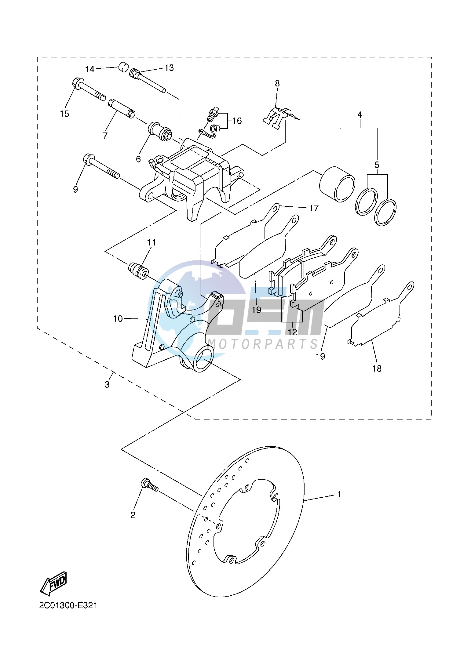 REAR BRAKE CALIPER