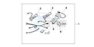 CB250 NIGHTHAWK drawing GRIP HEATER ALL CB'S