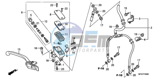 FR. BRAKE MASTER CYLINDER (CB600F/F3)