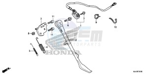 VT750CSD Shadow - VT750CS-D 2ED - (2ED) drawing SIDE STAND (VT750C/C2S/CA/CS)