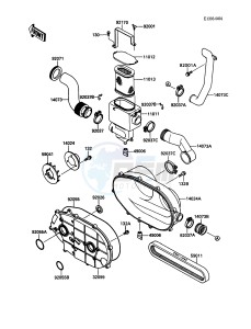 KAF 450 B [MULE 1000] (B1) [MULE 1000] drawing CONVERTER COVER_DRIVE BELT