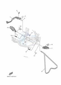 YZ65 (BR8A) drawing STAND & FOOTREST