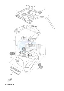 YN50F OVETTO 4T (2ACG) drawing FUEL TANK