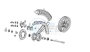 SENDA R X-RACE - 50 CC VTHSR1A1A drawing FRONT WHEEL