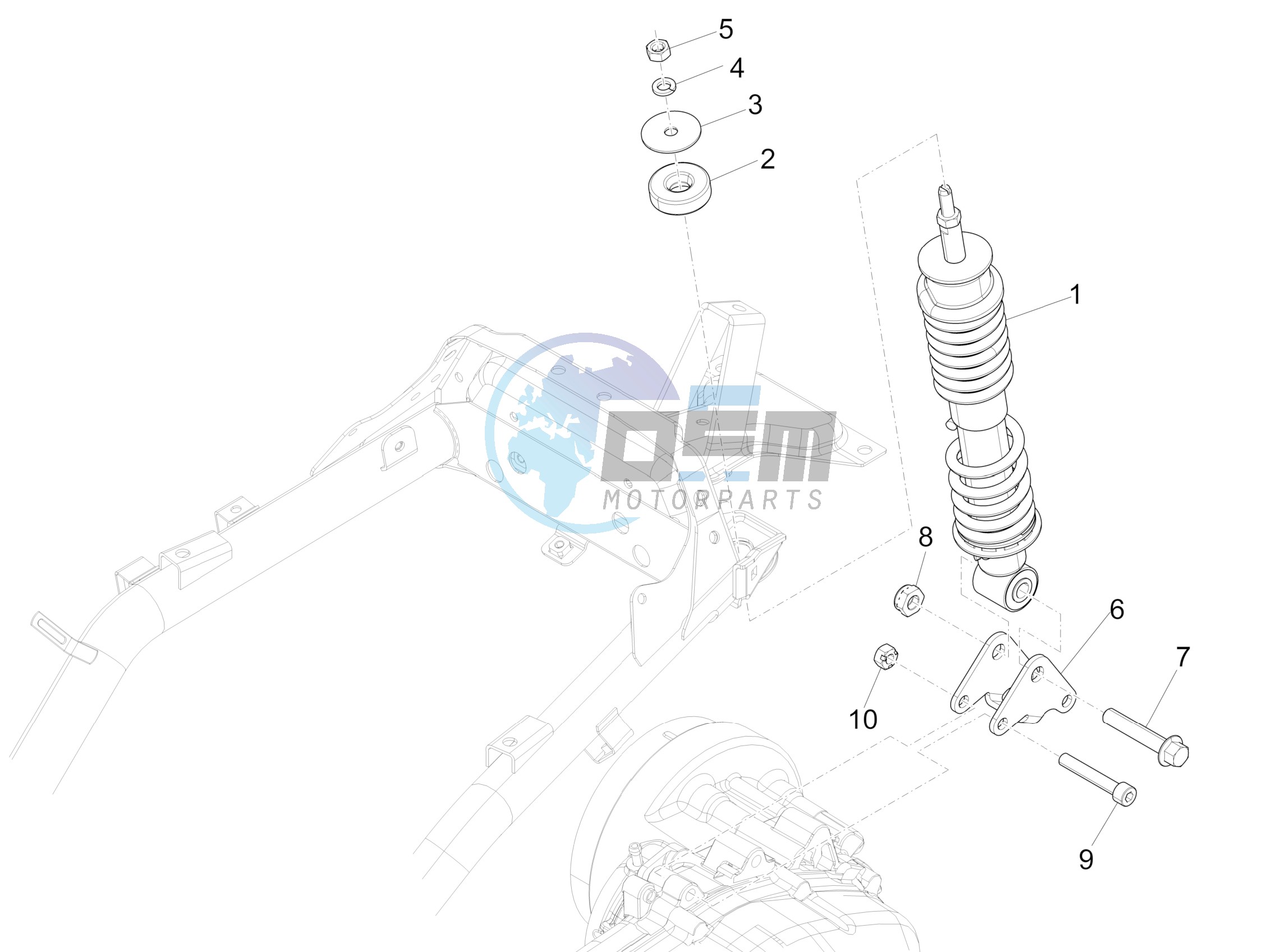 Rear suspension - Shock absorbers