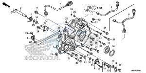 TRX500FM1F TRX500FM Europe Direct - (ED) drawing REAR CRANKCASE COVER